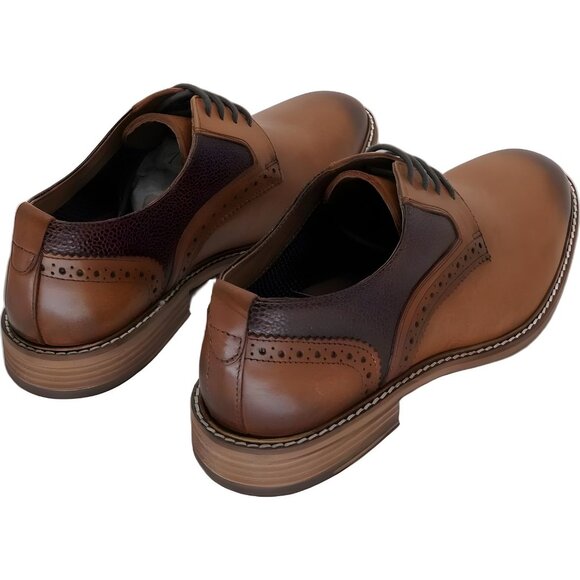 Thomas Vine Men's Clayton Brogue Derby Shoe in Cognac Leather 8M - Picture 3 of 6